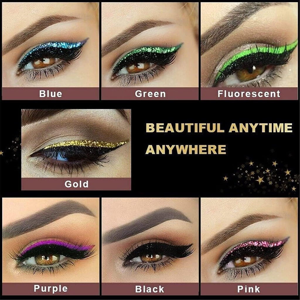Self-Adhesive Waterproof Glitter Eyelash Sticker (4 Pairs)