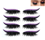 Self-Adhesive Waterproof Glitter Eyelash Sticker (4 Pairs)