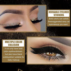 Self-Adhesive Waterproof Glitter Eyelash Sticker (4 Pairs)