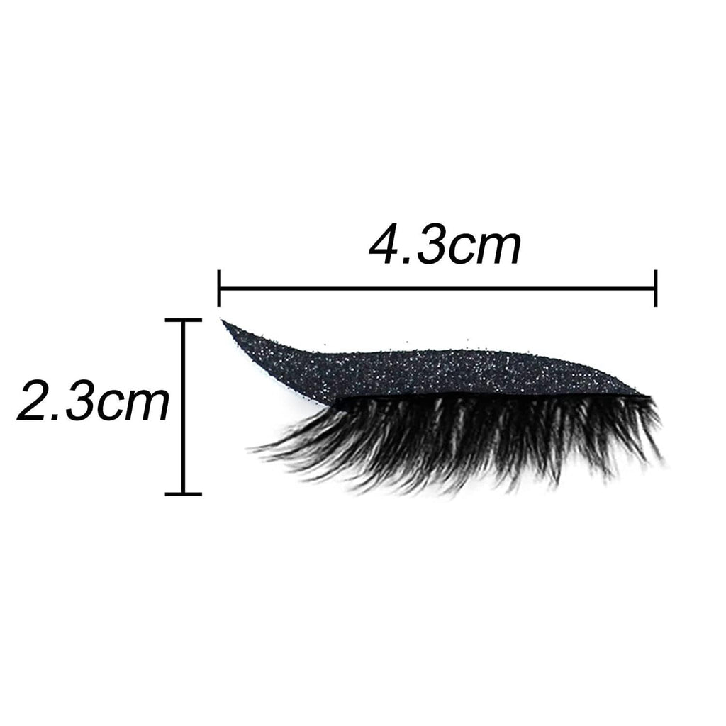 Self-Adhesive Waterproof Glitter Eyelash Sticker (4 Pairs)